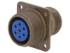 Conector Circular Amphenol 16S, 7 Pini, Carcasa Aliaj Aluminiu, Cadmiu, Oliv, Mama, Montare Cablu/Panou
