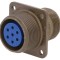 Conector circular 16S, 7 pini, oliv
