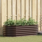 vidaXL Răsad de grădină Brown 160x80x44 cm din oțel galvanizat