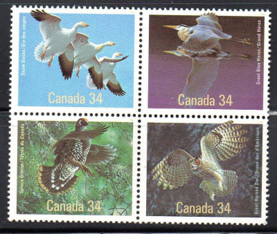 CANADA 1986, Fauna - Pasari, serie neuzata, MNH foto