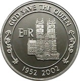 Ascension Island 50 Pence 2002 (Golden Jubilee) Cupru-nichel, KM-15 UNC !!!, Africa