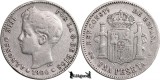 1900 SM-V, 1 Peseta - Alfonso al XIII-lea - Regatul Spaniei | KM 706, Europa, Argint