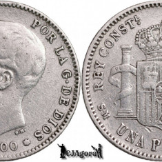 1900 SM-V, 1 Peseta - Alfonso al XIII-lea - Regatul Spaniei | KM 706