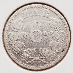 1456 Africa de sud 6 pence 1896 Zuid Afrikaansche Republiek km 4 argint