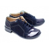 Pantofi dama piele naturala, casual bleumarin, Made in Romania DAMALACPINTB