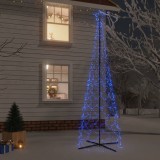 Cumpara ieftin Brad de Crăciun conic, 500 LED-uri, albastru, 100x300 cm