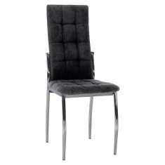 Scaun tesatura gri crom Adora 46x56x99 cm