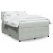 Gossi pat box spring cu saltea, gri deschis, 160x200 cm, catifea