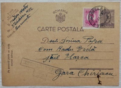 Carte postala circulata Cenzurat Bucuresti, 1946 foto