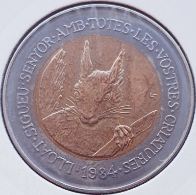2035 Andorra 2 diners 1984 Red Squirrel km 20 foto