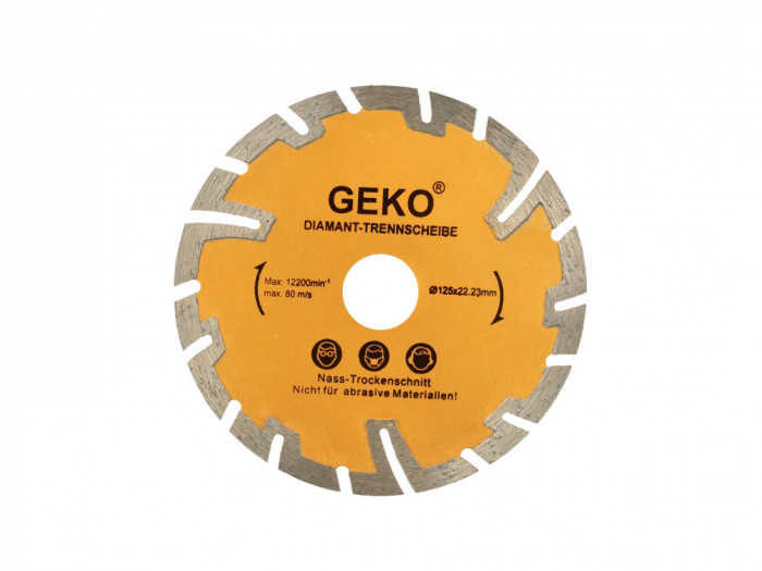 Disc diamantat 125mm cu taiere adanca, GEKO G00225