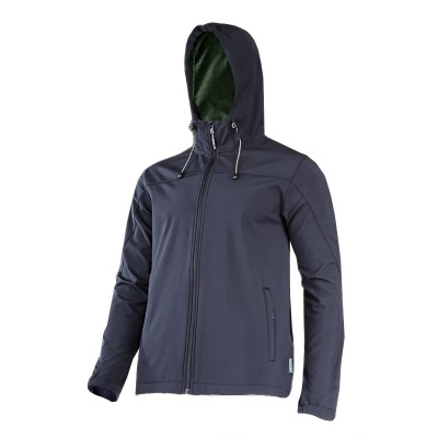 JACHETA ELASTICA CU GLUGA / NEGRU - 3XL foto