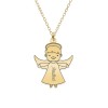 Malaikat - Colier personalizat baietel ingeras din argint 925 placat cu aur galben 24K