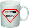 Cana alba personalizata &quot;Super Sefu&#039;, INOVATIX&reg;. 330ml, Oem