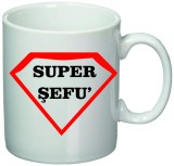 Cana alba personalizata &quot;Super Sefu&#039;, INOVATIX&reg;. 330ml