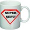 Cana alba personalizata &quot;Super Sefu&#039;, INOVATIX&reg;. 330ml