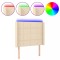 Tablie de pat cu LED, crem, 83x16x118/128 cm, textil