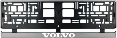 Set 2 bucati, suport numar inmatriculare argintiu Volvo foto