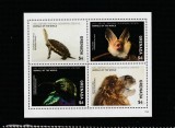 Grenada 2017-Fauna,bloc 4 valori, dantelate,MNH,Mi,7440-7443KB, Nestampilat