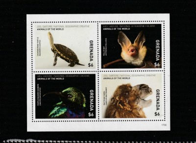 Grenada 2017-Fauna,bloc 4 valori, dantelate,MNH,Mi,7440-7443KB foto