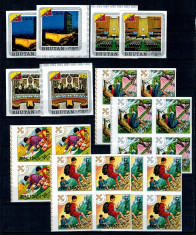 Bhutan 1971-72 - Lot timbre nedant. neuzate foto