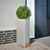Gossi jardiniera de gradina, 40x34,5x70 cm, otel inoxidabil, triunghi