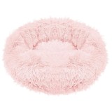 Culcus pentru caini si pisici Cozy, 70 cm, marimea M, rotund, roz, Springos