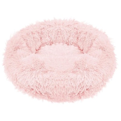 Culcus pentru caini si pisici Cozy, 70 cm, marimea M, rotund, roz foto