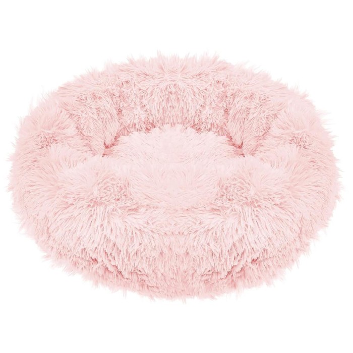 Culcus pentru caini si pisici Cozy, 70 cm, marimea M, rotund, roz