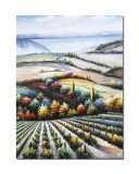 Cumpara ieftin Tablou gigant peisaj cu vita de vie pictat manual, 120x90cm ulei pe panza in cutit efect 3D, Valentin Pop