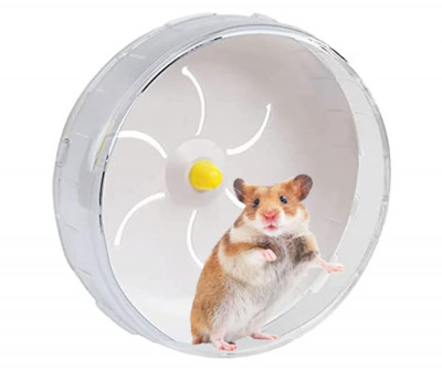 Roata de alergat pentru hamsteri Andiker, alb, 18 cm - RESIGILAT foto