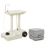 Cumpara ieftin Set portabil cu toaletă și lavoar pentru camping