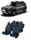 Cumpara ieftin Set huse scaune compatibile Dacia Duster 2010-2017 Piele + Textil (Compatibile cu sistem AIRBAG)