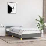 VidaXL Cadru de pat fără saltea, gri &icirc;nchis, 80x200 cm, textil