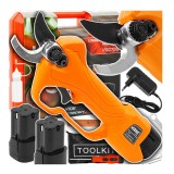 Foarfeca electrica cu acumulator pentru curatarea copacilor, florilor, arbustilor, plantelor, latime de taiere 28 mm, 16.8V 2Ah, Verke