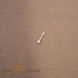 Piercing clasic cu biluta din argint - realizat in Thailanda