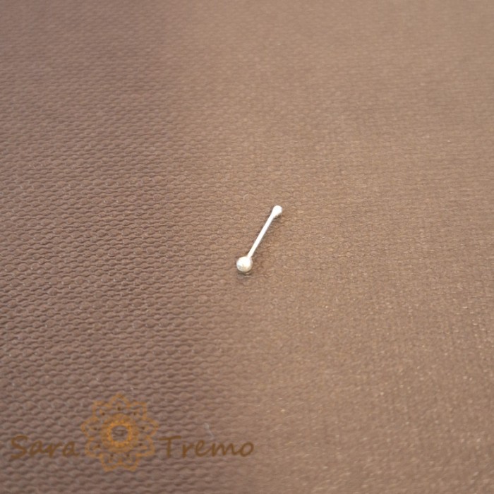 Piercing clasic cu biluta din argint - realizat in Thailanda