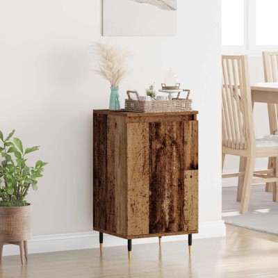 vidaXL Bufet 2 pcs Lemn Vechi 40 x 35 x 70 cm Lemn Ingineresc și Fier 881681 foto