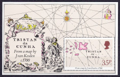 DB1 Tristan da Cunha 1981 Harta de Epoca SS MNH foto