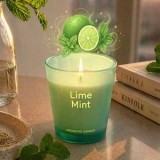 Lumanare parfumata in pahar, Lime &amp; Menta, &Oslash;7,5x8cm, CMCLASS