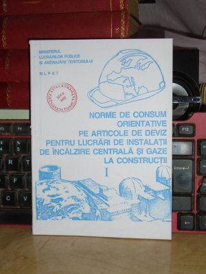 NORME CONSUM ARTICOLE DEVIZ LUCRARI DE INSTALATII INCALZIRE CENTRALA (I) ,1998 # foto