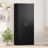 Gossi highboard stejar negru 80x35x180 cm lemn prelucrat