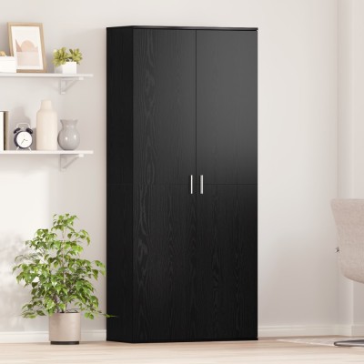 Gossi highboard stejar negru 80x35x180 cm lemn prelucrat foto