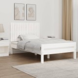 VidaXL Tăblie de pat pentru perete, alb, 108x3x60 cm, lemn masiv pin 824824