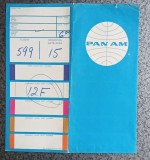 Plic de bilete Pan Am vintage anii 70