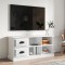 Gossi comoda tv, alb extralucios, 102x35,5x47,5 cm, lemn prelucrat