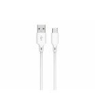 Cablu USB 2.0 A tata - USB type C 1m 3A alb Well