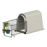 Iglu pentru Vitei Kerbl Calf House Master Plus, Fibra Sticla, Otel Galvanizat, Adapost Durabil, Protectie Vreme, Ventilatie, Mobilitate