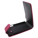 Husa flip rosu inchis (Crazy Horse) pentru Huawei Ascend Y300 (U8833)