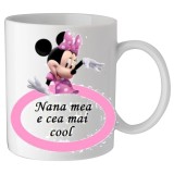 Cana alba personalizata &quot;Nana mea e cea mai cool&quot;, INOVATIX&reg;. 330ml